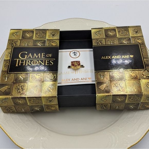 Alex and Ani GOT 14kt Gold Lannister Signet Ring - Picture 3 of 9